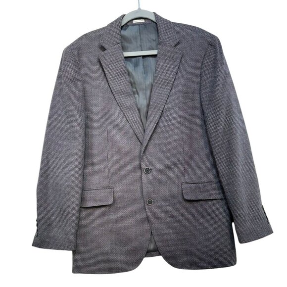 Joseph Abboud Heritage Wool & Cotton Slim Fit Blazer Size 42 Regular Gray - Picture 1 of 15